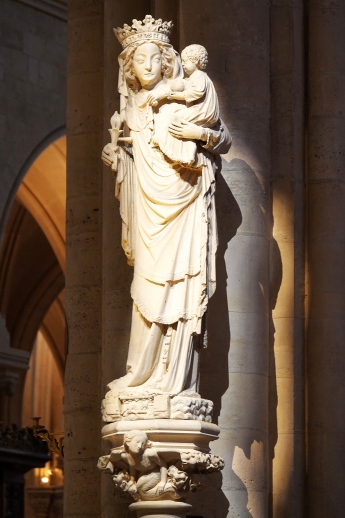 Virgin and Child with Mermaid at Notre Dame