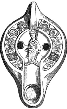 Early Christian Earthenware Lamp